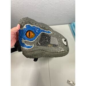 Jurassic World Chomp 'n Roar Mask Velociraptor Blue Mask - Tested - 2017 Mattel